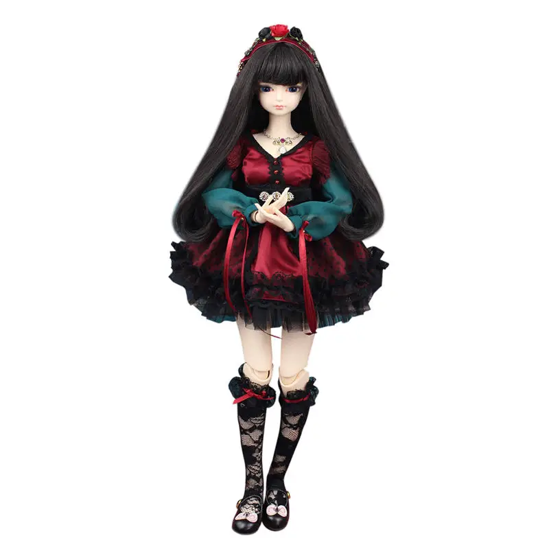 like the picture 1/4 BJD кукла Blyth No. Black длинные волосы суставы тела с макияжем, в том числе головы, глаза, одежда Возрожденные девушки 45 см высота - Цвет: like the picture