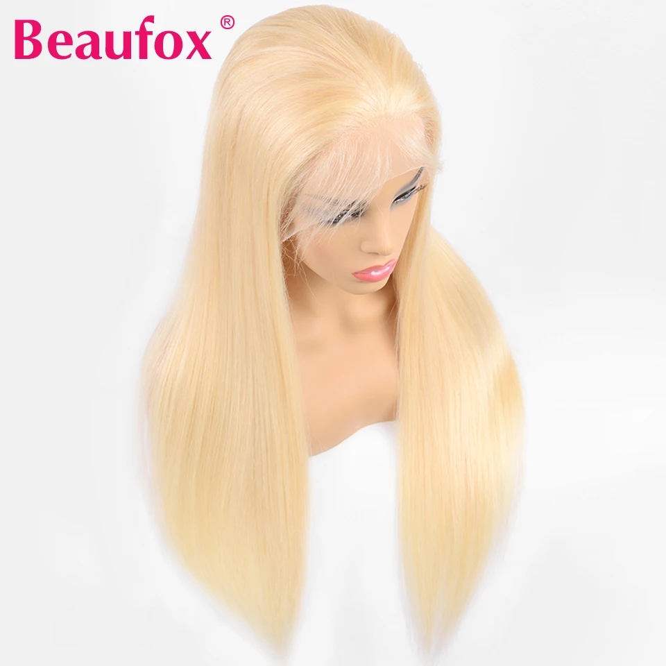 Beaufox 613 парик их натуральных волос бразильский прямой блонд предварительно