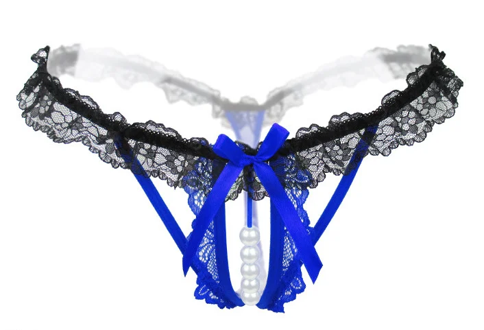2019 кружевные сексуальные стринги трусики нижнее белье с жемчугом T Back