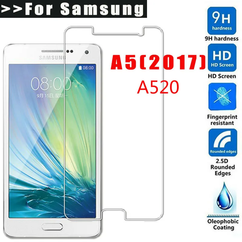 Закаленное стекло для Samsung Galaxy A5 2017 A520F Защита экрана samsung a5 A5200 Противоударная