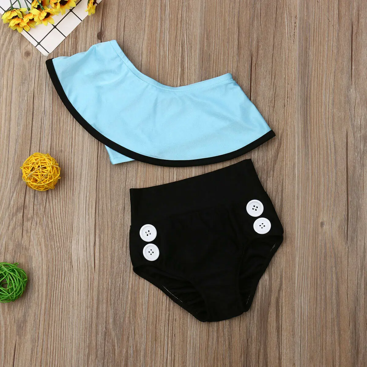 2 шт. для детей купальный костюм девочек бикини набор Прекрасный рюшами из двух