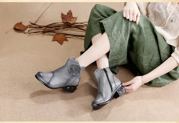 Xiuteng/высокое качество; Mujer Chaussure; женские ботинки из натуральной кожи; повседневные женские туфли-лодочки; зимние сапоги; плюшевые зимние сапоги для женщин