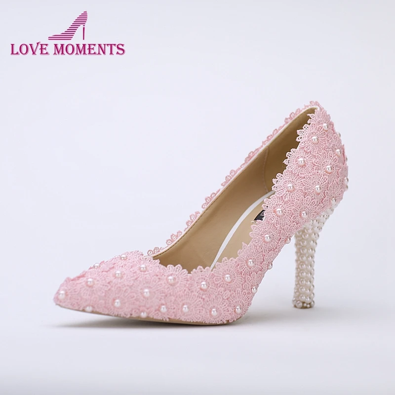 Свадебные туфли с острым носком Модные женские пикантные свадебные на каблуке