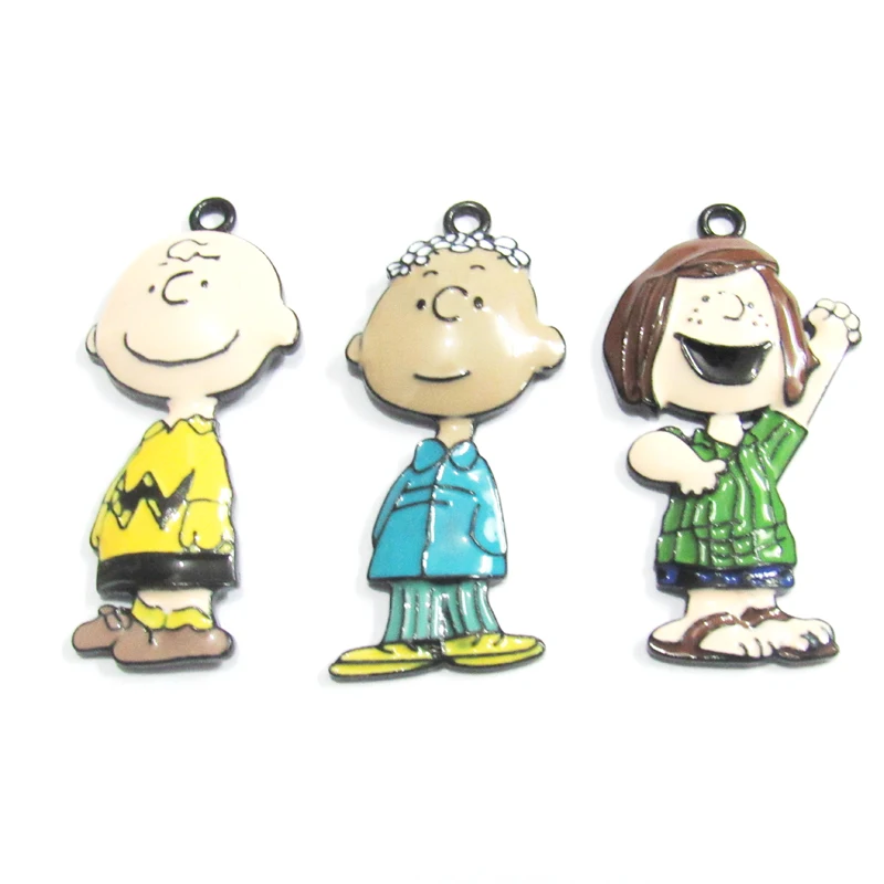 

( Choose Design First ) 10pcs/bag Black With Full Enamel Kids Pendant For Chunky Kids Necklace Jewelry Making