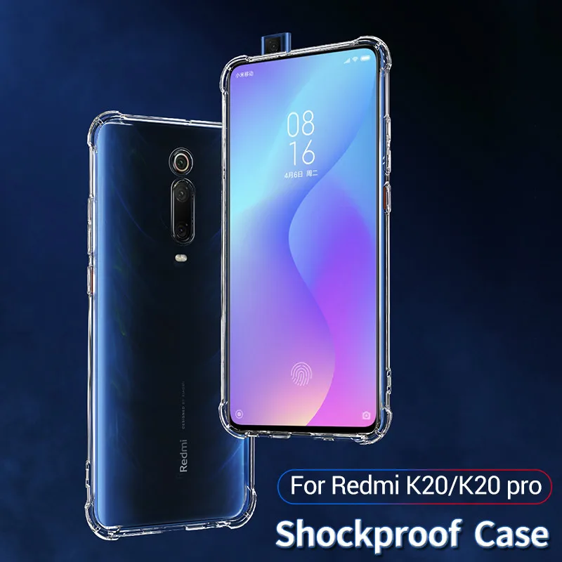 Чехол для Xiaomi Redmi K20 Pro ударопрочный чехол из ТПУ прозрачный защитный | Мобильные