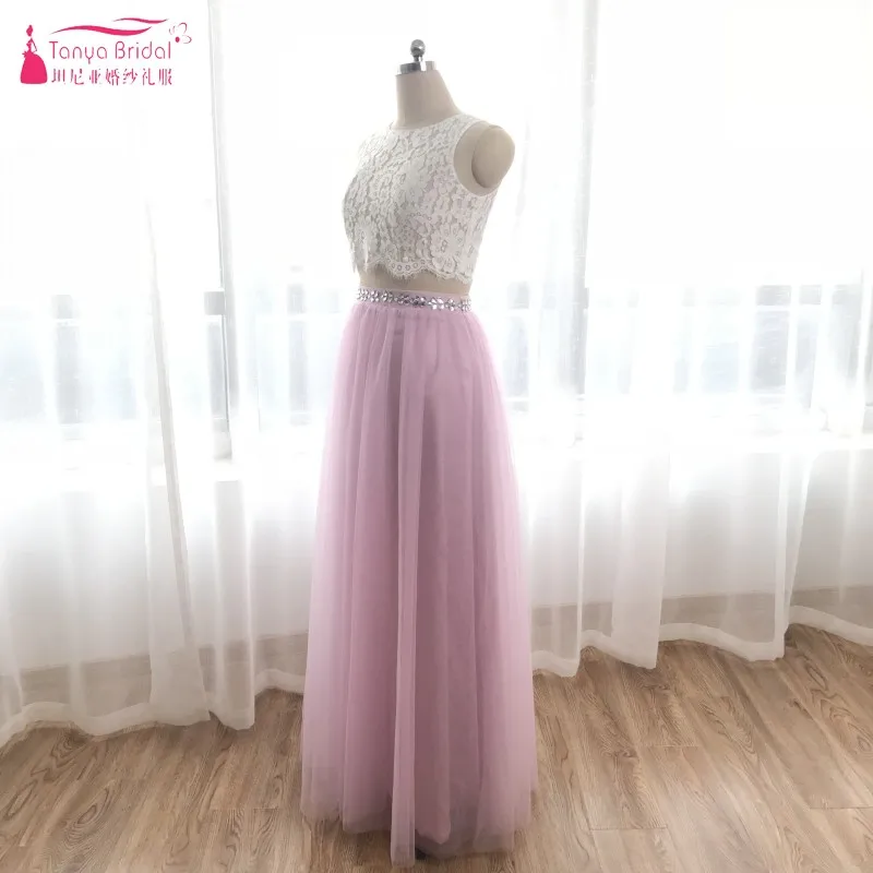 Платье для выпускного вечера из двух частей 2018 контрастный цвет vestido de festa