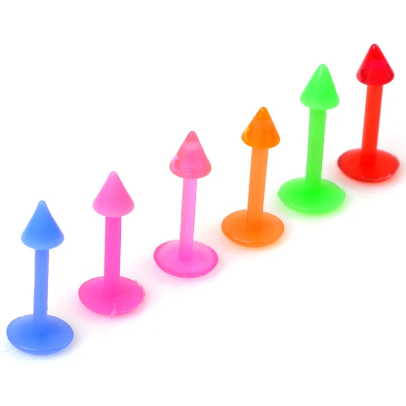 5 шт. разноцветные штанга для языка кольцо тела акриловый барный уха губы язык
