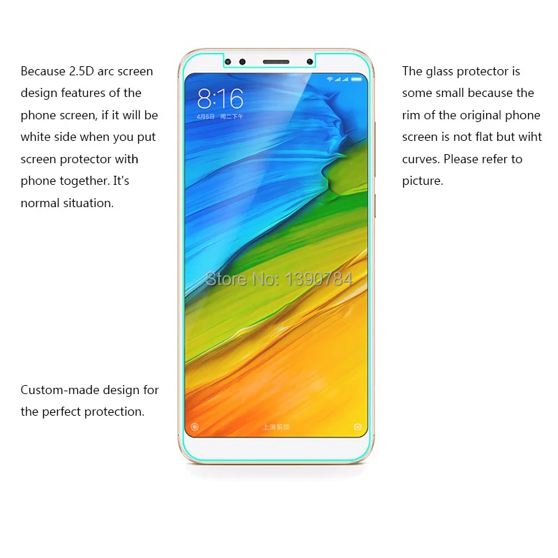 10 шт. закаленное Стекло для Xiaomi Redmi 5 Экран протектор 9 H 2.5D мобильный телефон
