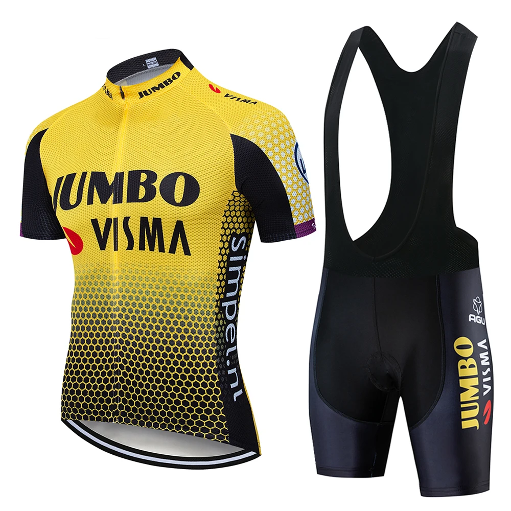 Новинка 2019 Pro team Jumbo visma Велоспорт Джерси Набор велосипед для мужчин MTB Лето