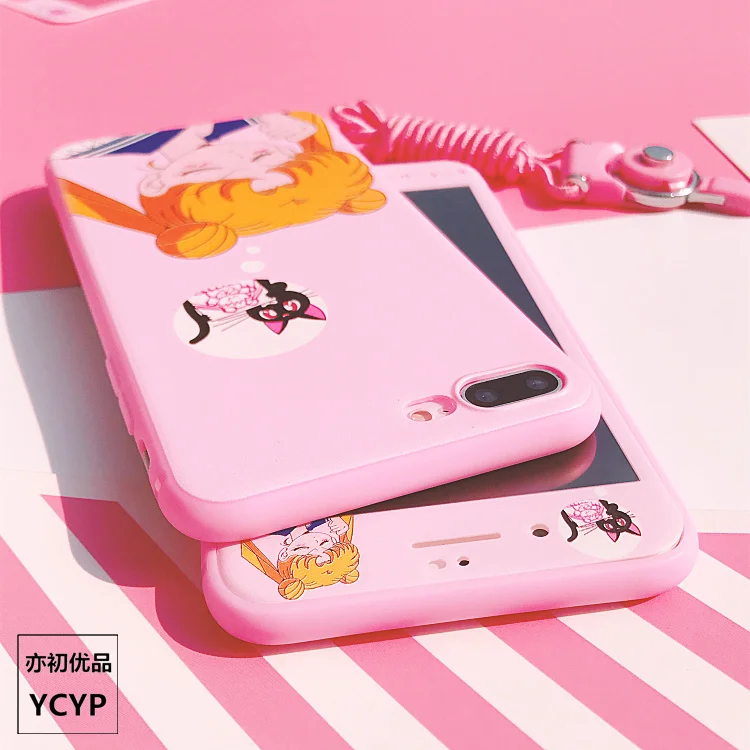 Для iphone XS Max милый Cardcaptor Sakura задний Чехол+ пленка для экрана из закаленного стекла, Девушка Мягкий чехол для iphone X XR 6 7 8plus