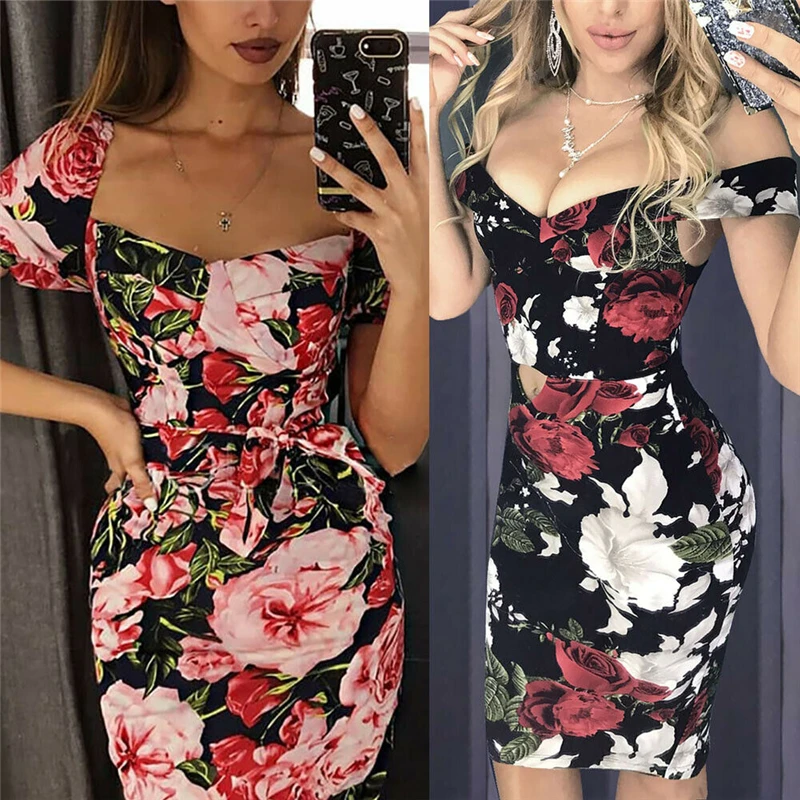 Женское платье без рукавов с открытыми плечами облегающее вечернее Клубная