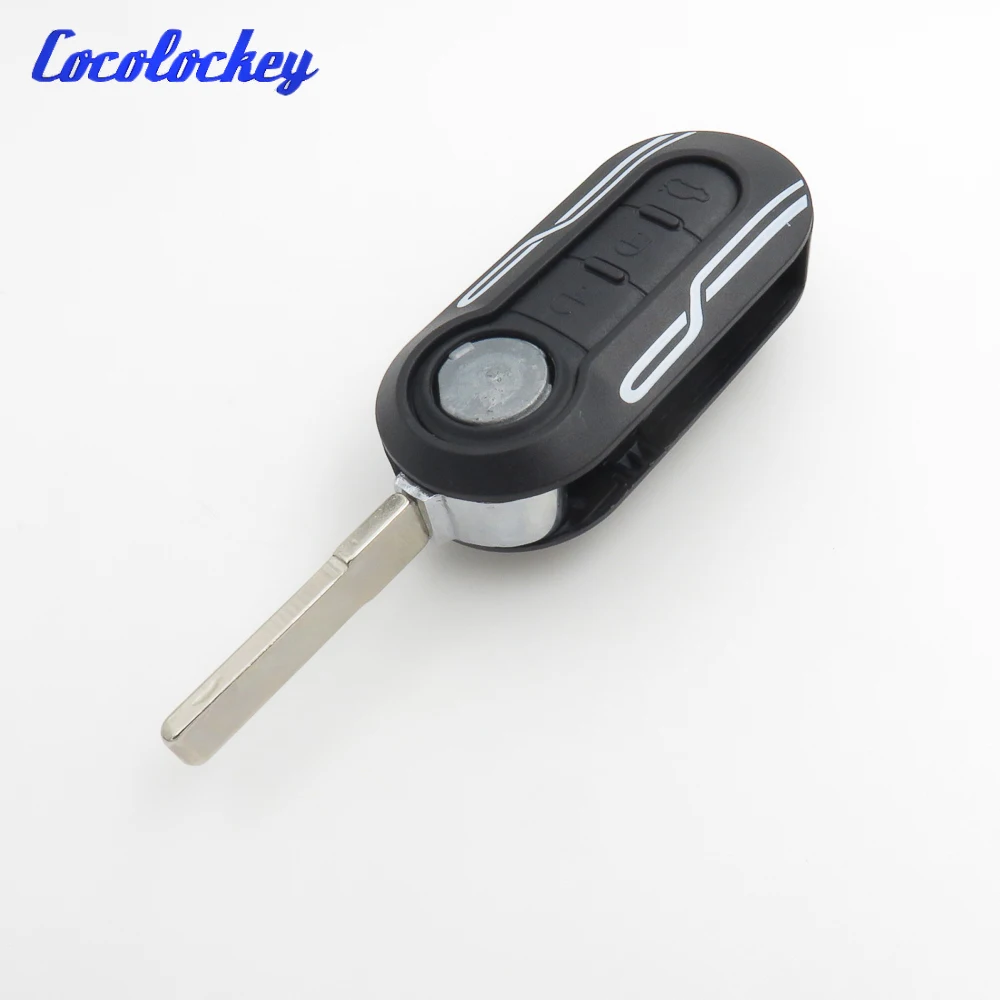 Замена Cocolockey 3 кнопки Раскладной Автомобильный Чехол для FIAT 500 Panda Punto Bravo пустой