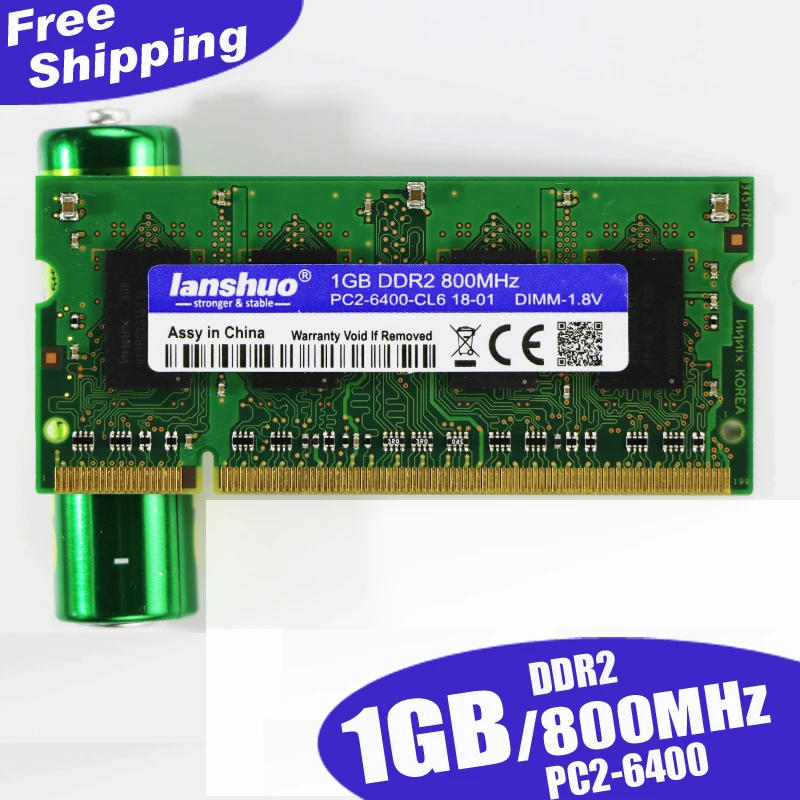 Оперативная память для ноутбука lanshuo 1 ГБ DDR2 pc2 6400 800 МГц 2RX8|Оперативная память| |