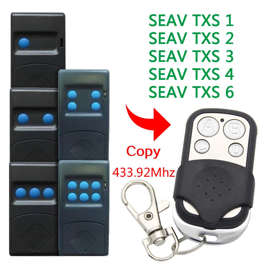 

SEAV TXS1, TXS2, TXS3, TXS4, TXS6 замена/Дубликатор пульта дистанционного управления