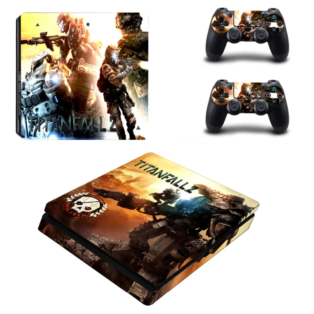 Виниловая наклейка Titanfall 2 PS4 Slim Skin для консоли Playstation 4 и контроллеров Skin|Наклейки|