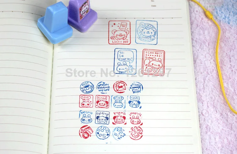 2014 New Arrival Time-limited Yz-381/br Children's Toy Stamp Rabbit And Bear Shape Rubber Set Funny Kids Free Shipping | Канцтовары