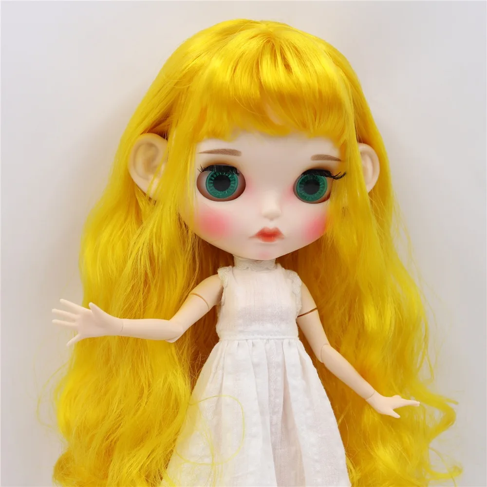 Ледяная кукла DBS Blyth 1/6 bjd белая кожа сустав тело желтые волосы матовое лицо с