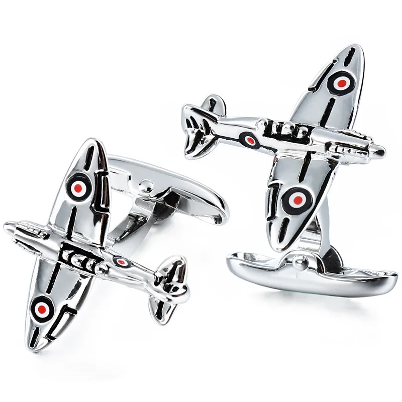 HAWSON Мода Spitfire военные самолеты запонки набор зажимов для галстука серебряный цвет галстук, держатель, застежка забавные ювелирные изделия для вечерние