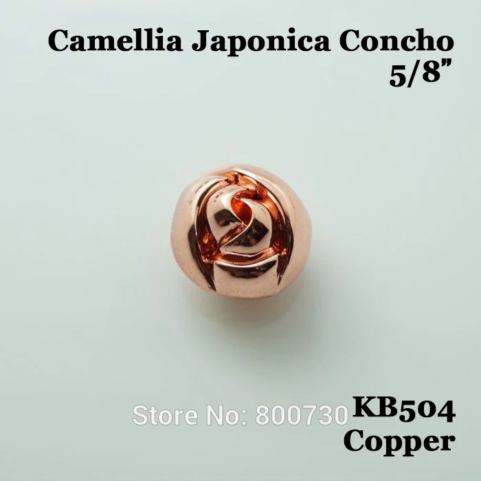 Copper KB504) 10 шт. 5/8 ''Западной Кончос камелии японской кожаное Кончо - Цвет: Copper