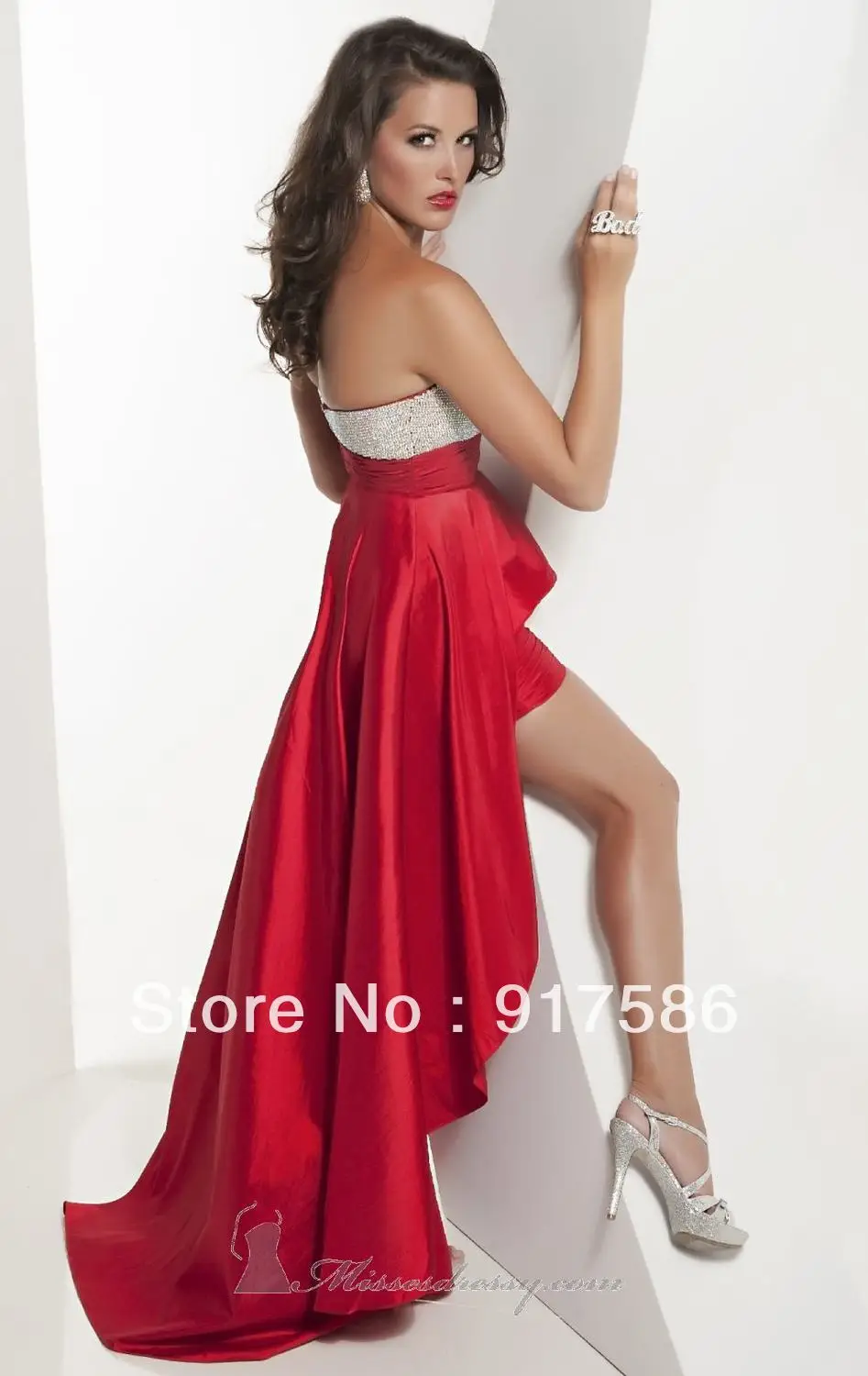 New hot sell fashion sexy sheath crystal satin prom dress | Свадьбы и торжества
