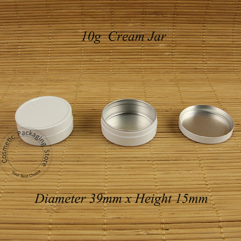 50 шт./лот рекламная банка для крема 10 г маленький женский косметический белый