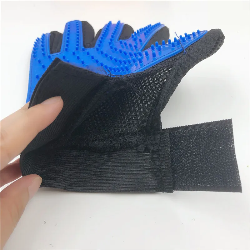 Cat Уход за лошадьми Deshedding кисть перчатки Touch собака нежный эффективный массаж спины мех стиральная купальный гребень ПЭТ-щетка для очистки