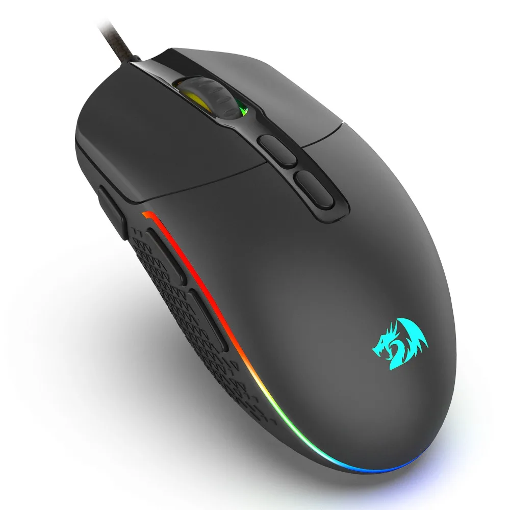 Redragon INVADER 10000 dpi 7 программируемых кнопок Проводные оптические Игры мышь RGB с