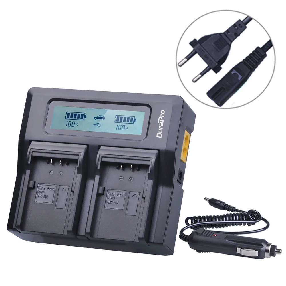 

1PC LCD Dual Quick Charger Universal for CGR-D54 CGA-D54S VW-VBN130 VBN260 VBN390 VW-VBD58 VBD78 AG-DVC30 DVX100A Battery