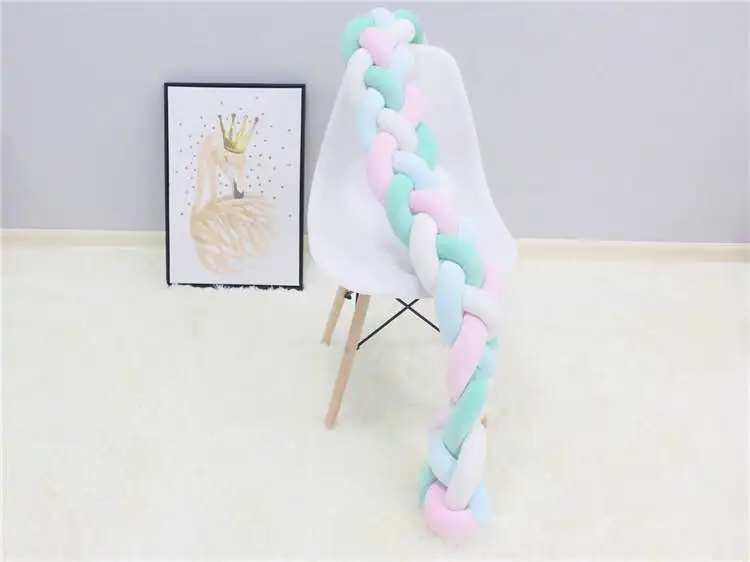 

4 Braids Newborn Bed Protector Bumper Infant Boy Girl Room Decor Baby Nursery Furniture Toddler Bedding Accessories 100CM/200CM