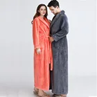 Женские удлиненные размера плюс мягкий как шелк банный халат зимние толстые теплые фланелевые халаты кимоно невесты халаты
