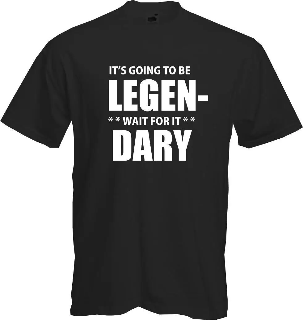 LEGEN * wait for it DARY How I Met Your Mother HIMYM Barney Stinson футболка новые футболки Забавные топы