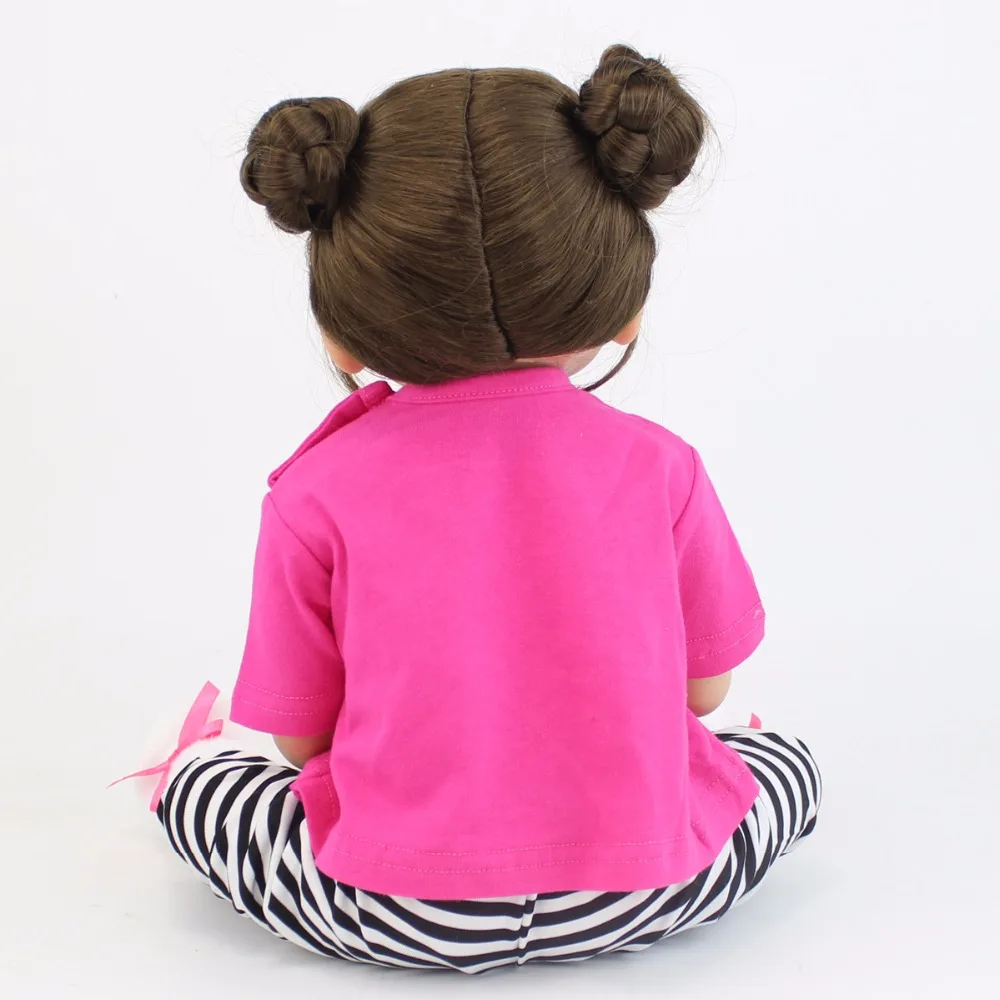 

55cm Full Silicone Vinyl Reborn Baby Doll Toy Girl Boneca Newborn Toddler Babies Princess Bebe Alive Birthday Gift Kid Bathe Toy