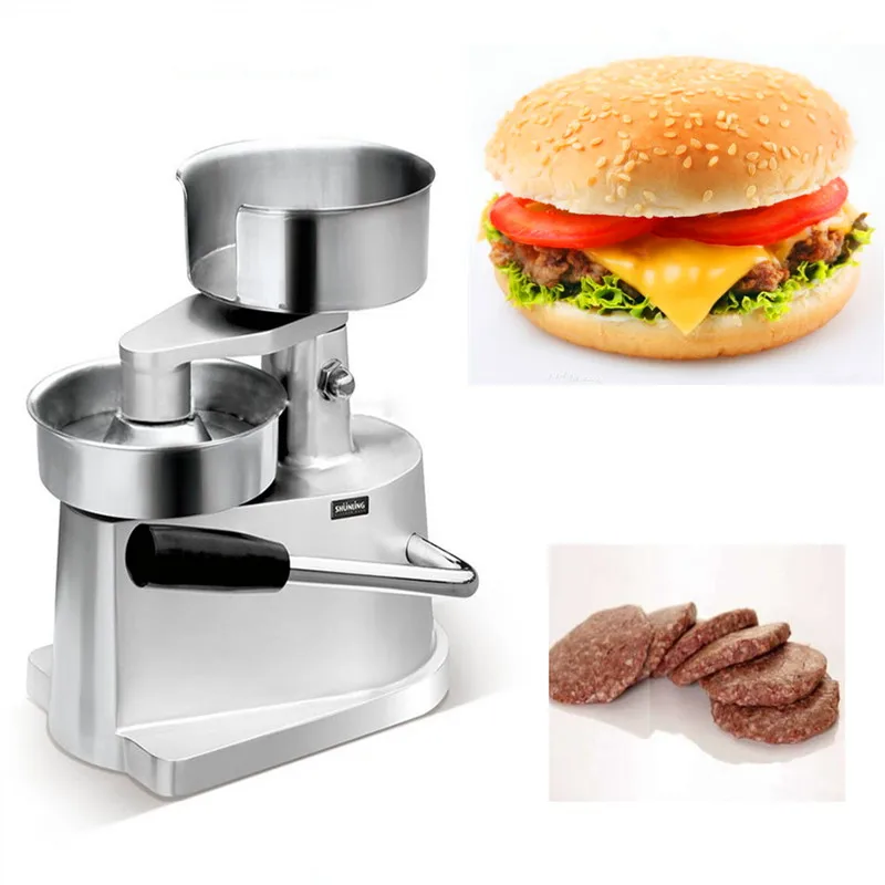 

Small manual hamburger patty maker press machine