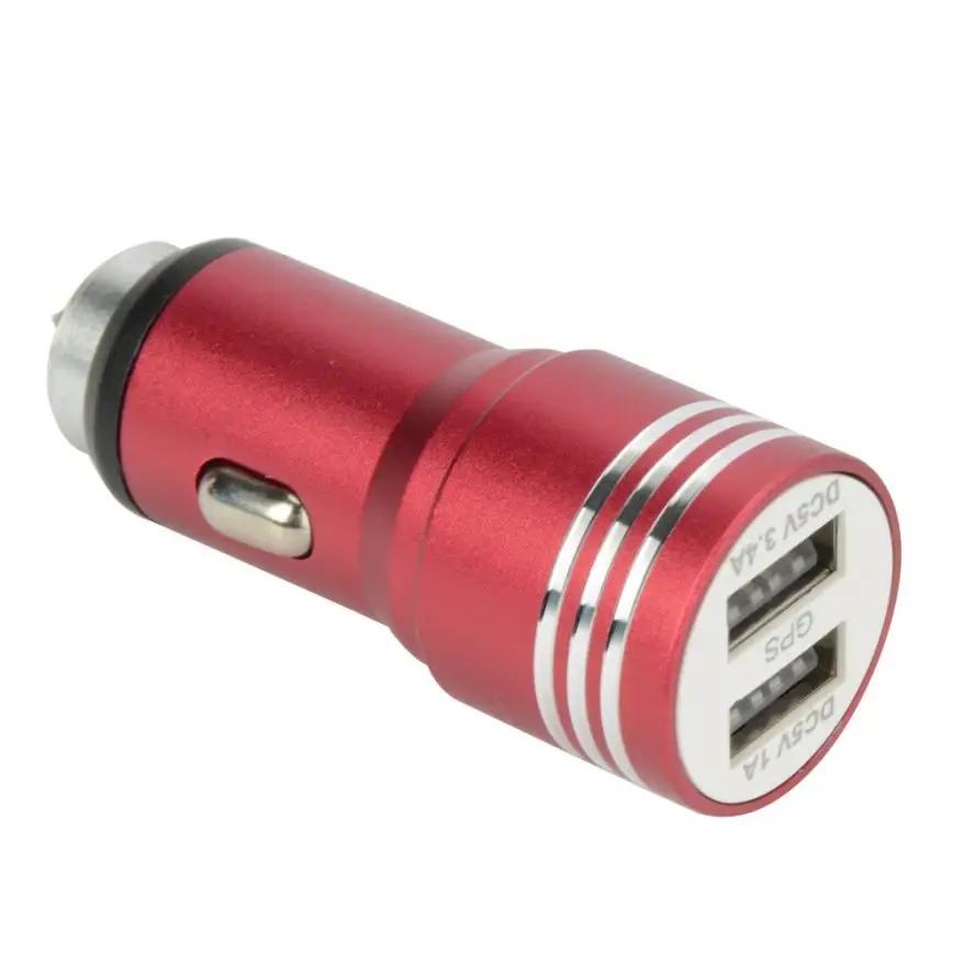 Автомобильный Зарядное устройство адаптер овальной формы с двумя для сотового