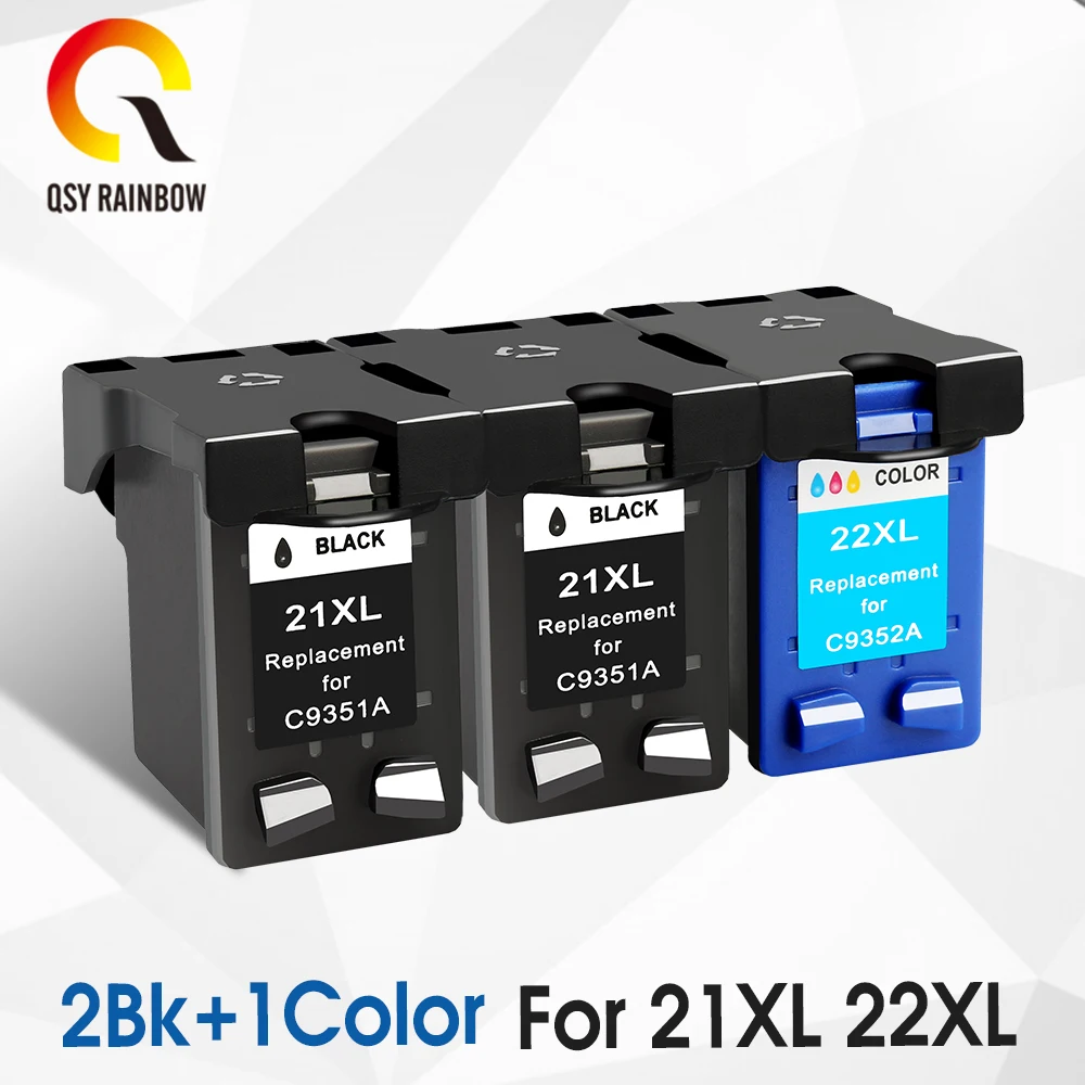 QSYRAINBOW чернильный картридж Замена для hp 21 HP 21xl C9351A F380 F300 F2120 F2180 F2280 F2179 F4180 3910 4311|ink