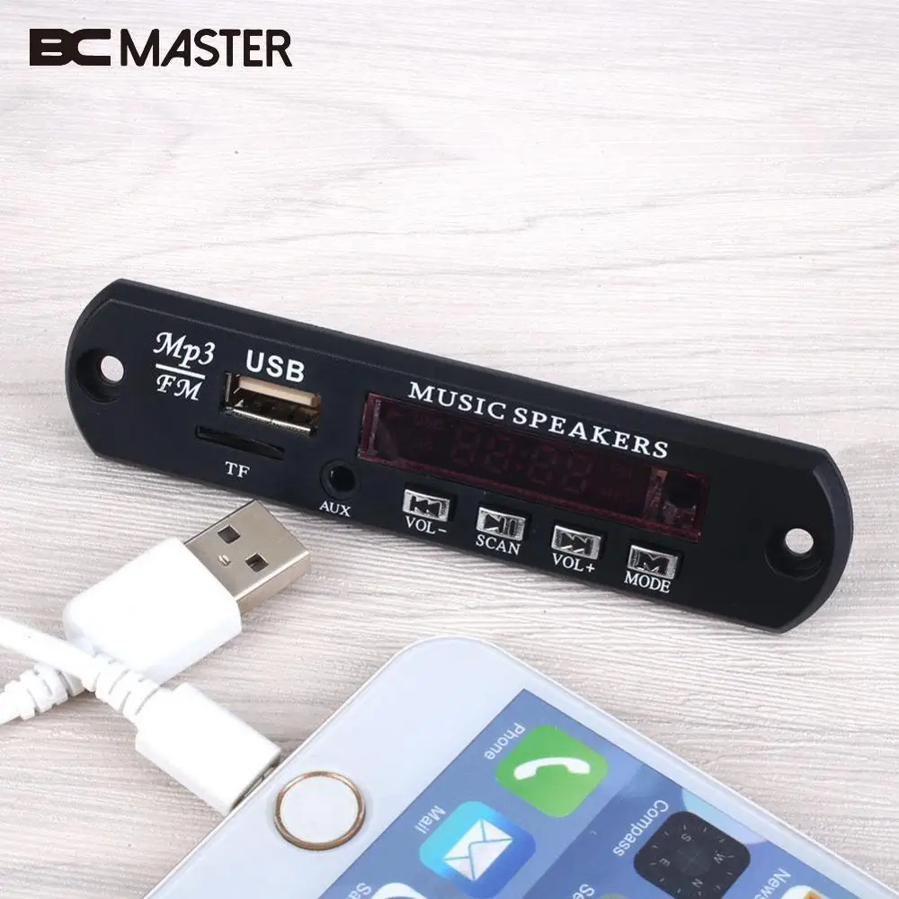 Bcmaster автомобиля MP3 декодер DIY доска 12 В Беспроводной аудио модуль USB TF радио +
