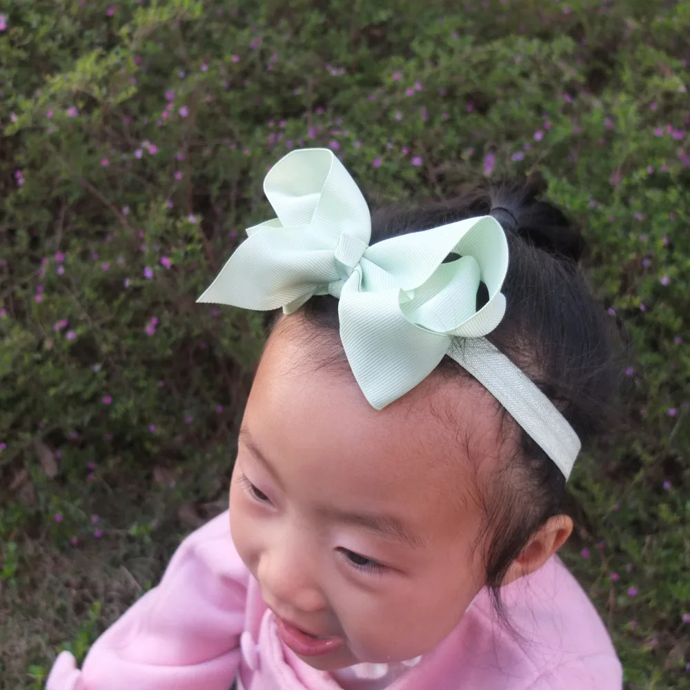 

Pick 6 pcs 4 inch hair bow with Elastic headband Kids Girls Hair bands Flower Bow Headbands Bowknot Hairbands Hair Accessories