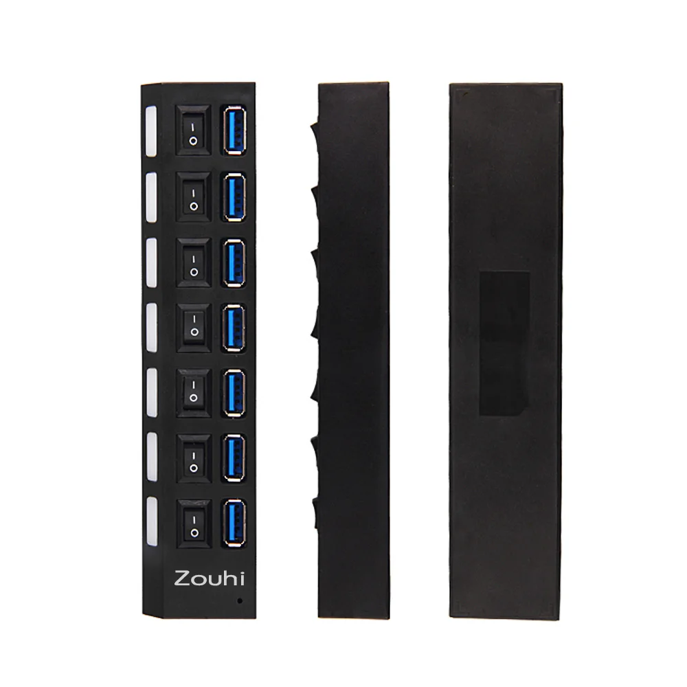 Высокоскоростной концентратор USB 3 0 5 Гбит/с 7 портов с переключателем питания