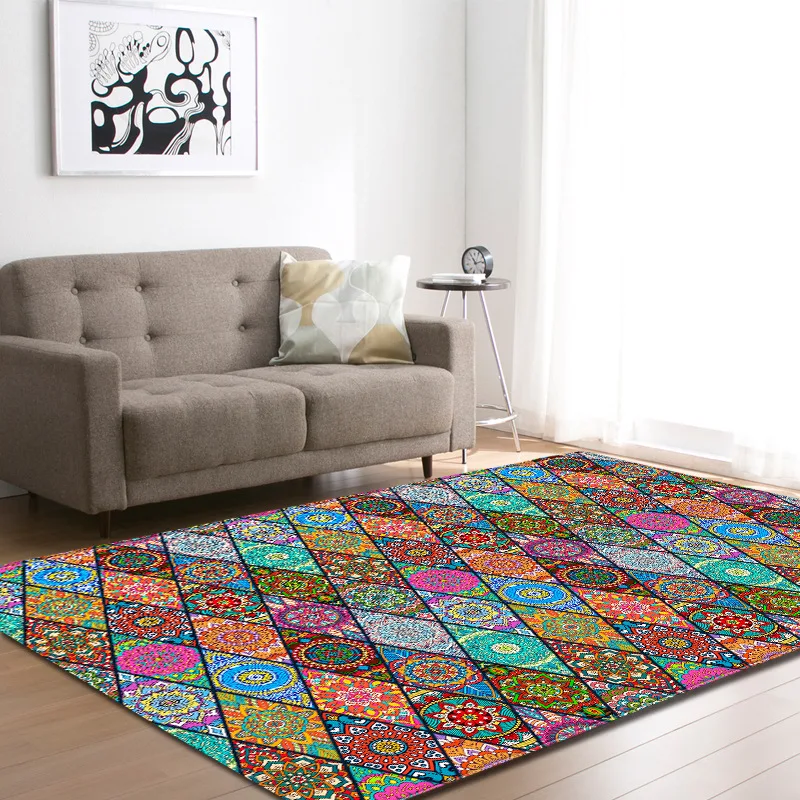 Красочные цветочные геометрические деревянные современные ковры и для дома