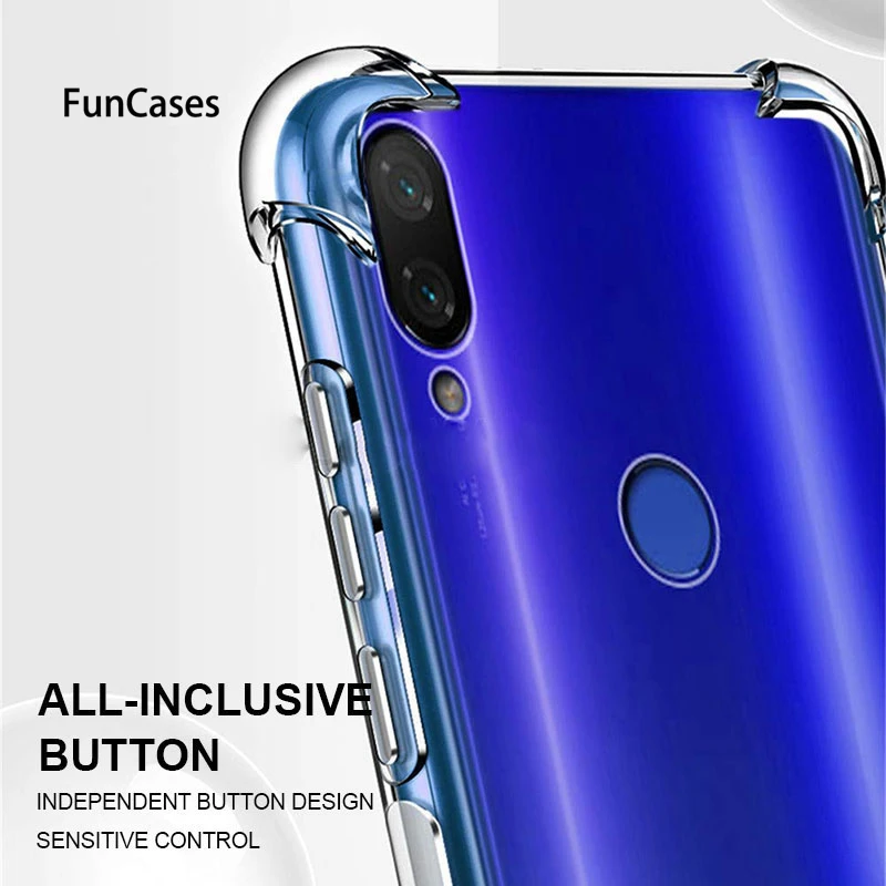 Противоударный прозрачный силиконовый чехол для Xiaomi mi 9 8 6 A2 lite MAX 3 A1 5X 6X Red