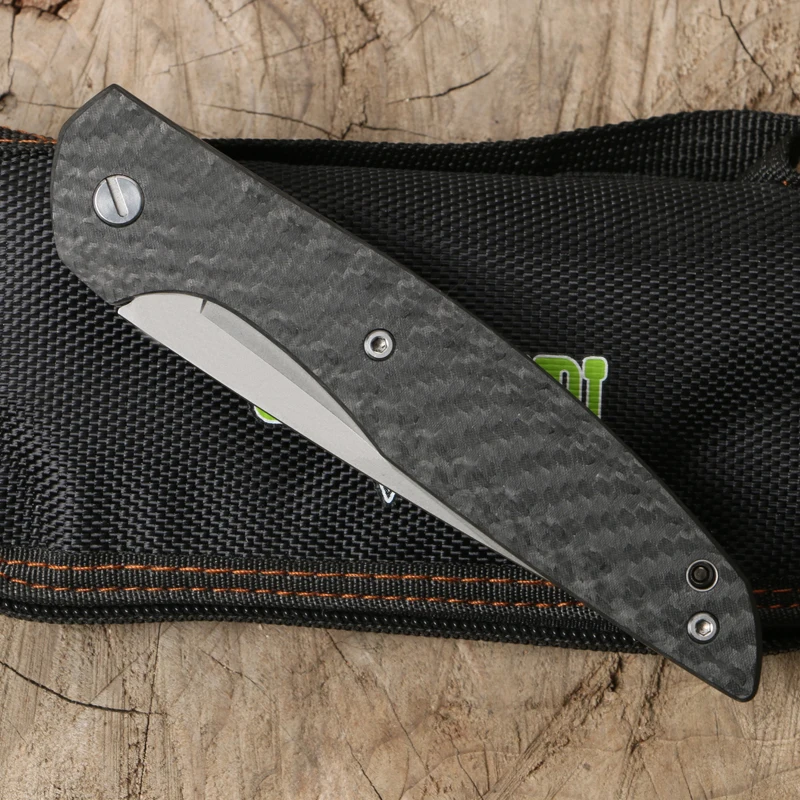 Green Thorn 110b оси m390 CF titanium + углеродного волокна обработки маленький складной нож