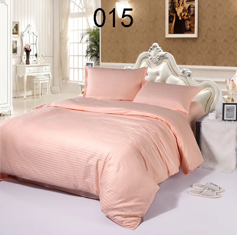 

Jade-green Cotton Satin Stripe 4Pcs Bedding Sets Home Bedclothes Set Bed Linens Duvet Cover Quilt Cover Bed Sheets Pillowcase