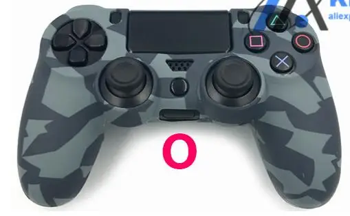 O Силиконовый защитный чехол-накладка для Dualshock 4 Playstation 4 PS4 Pro тонкий контроллер - Цвет: O