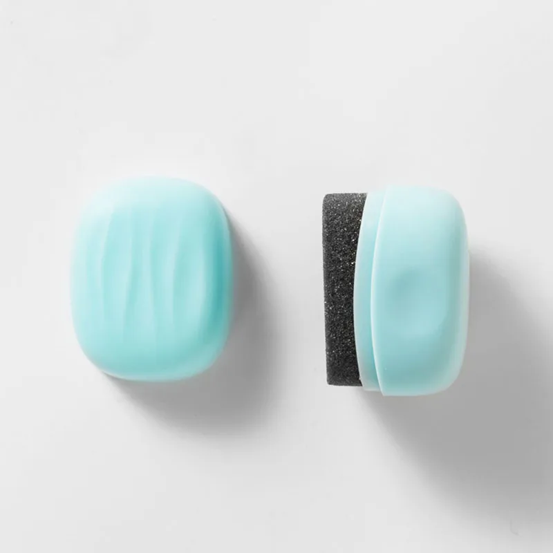 light blue Чистящая обувь, инструменты, артефакт, аксессуары для домашней уборки, двухсторонняя салфетка для быстрой полировки обуви, портативные принадлежности для обуви - Цвет: light blue
