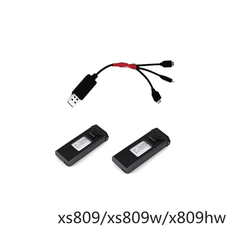Battery For Visuo Xs809 Xs809w Xs809hw Batteries With Charger Rc Drone Spare Parts Helicopter Accssory Quadcopter Kits | Игрушки и хобби