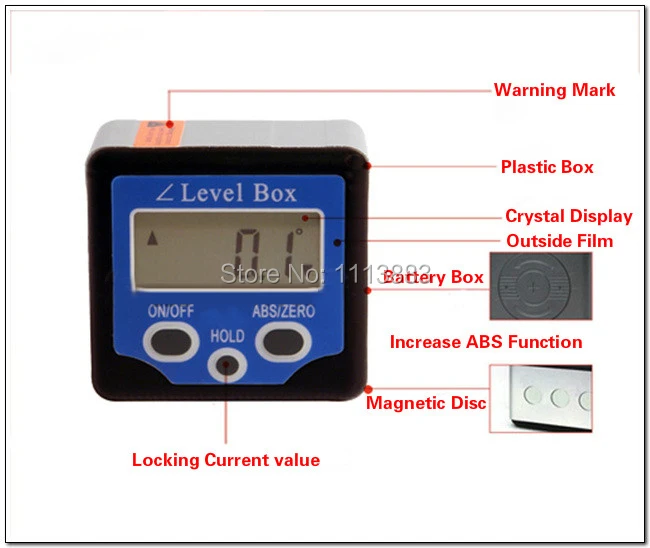 360 градусов магниты база Цифровой Инклинометр измеритель углов сферическим