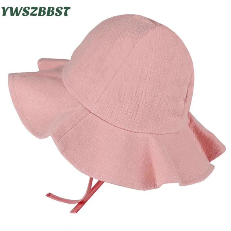 Новые повседневные летние детские шляпы от солнца для девочек одноцветное Цвет