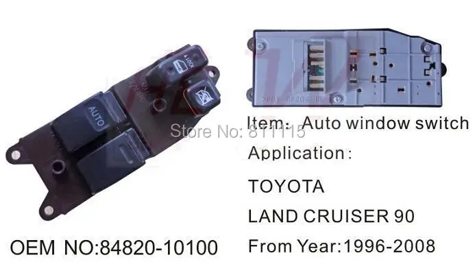Регулятор стеклоподъемника 84820-10100 для Toyota Camry ACV4 кнопка управления