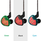 Цветные наушники-вкладыши KZ ES4 BA + DD 3,5 мм, гибридная гарнитура HIFI, бас, шумоподавление, наушники-вкладыши с микрофоном, замена кабеля KZ ZS5 ZS6