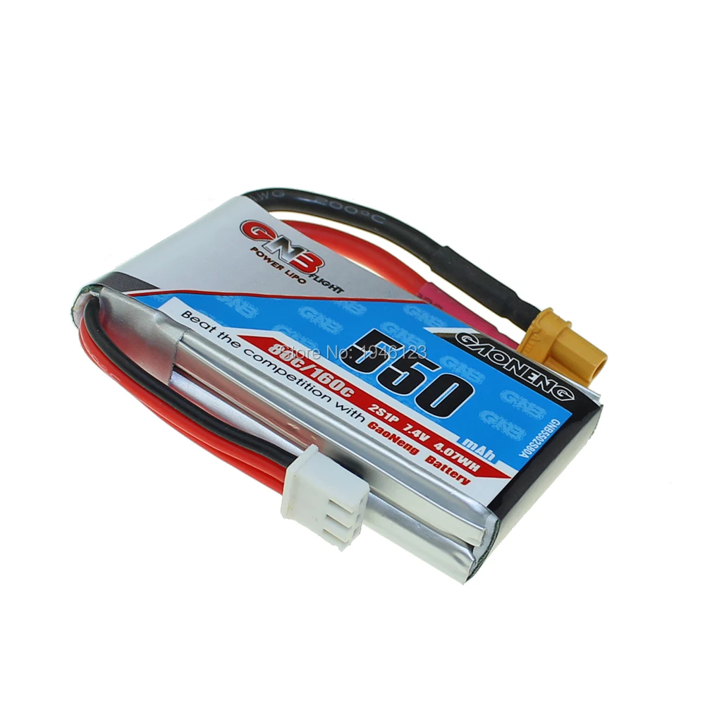 Gaoneng 2S 550mAh 7,4 V 80C/160C Lipo батарея JST XT30U-F XT60U-F разъем для FPV мини гоночный беспилотный Дрон с фиксированным крылом